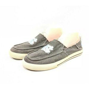 Cruzerz NC Tarheel Loafers Men's Size 8 Gray Canvas